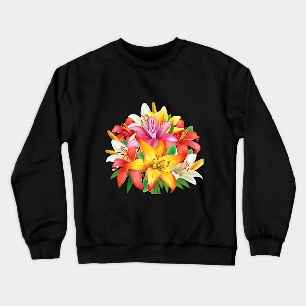 COLORFUL LILIES Crewneck Sweatshirt by HERE U ARE